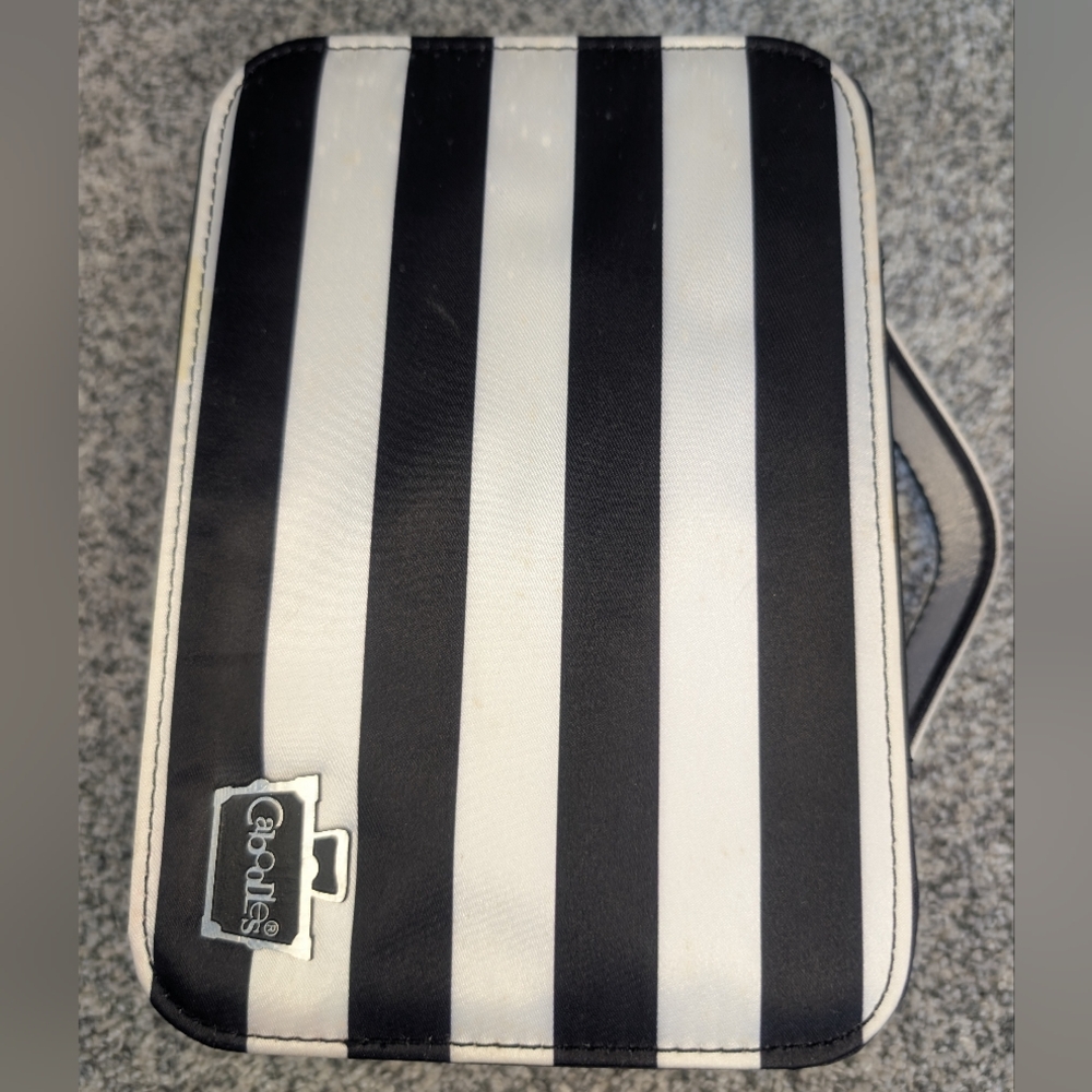 Caboodles Cosmetic Case Striped Travel Bag 8" Make-Up Organizer Storage Y2K - Picture 6 of 10